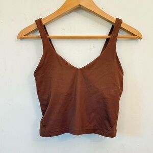 Lululemon Align Tank Top Brown Ribbed Women's Size 6